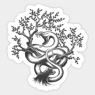The Snake On a Tree Sticker